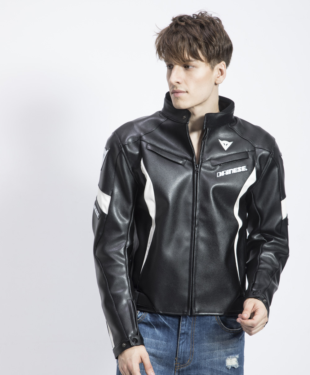 秋冬新款防风保暖摩托车赛车服夹克机车皮衣户外骑士防水防摔服衣