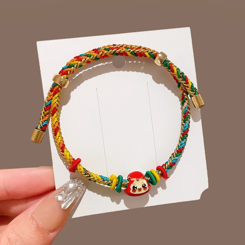 Dragon Boat Festival Colorful Rope Bracelet Children's Hand-Woven Zongzi Baby Ornament Dragon Boat Festival Carrying Strap Wholesale