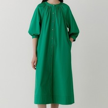 【臻选裙装】禾家同款女装2023夏季新款全棉平纹布泡泡袖连衣裙