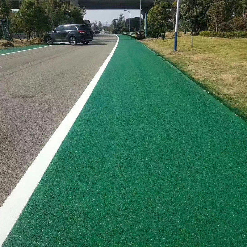 米沥青路面改色剂彩色路面涂料防滑路面材料陶瓷颗粒彩色路面喷涂