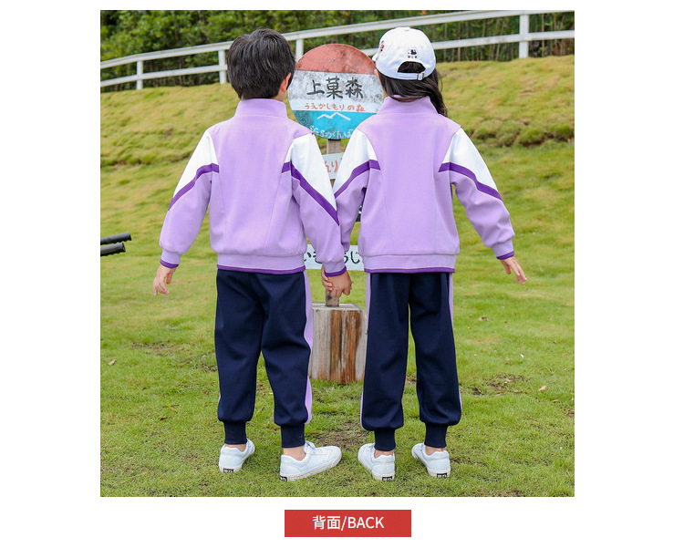 幼儿园园服套装春秋装小学生校服秋季运动会班服儿童紫色三四件套