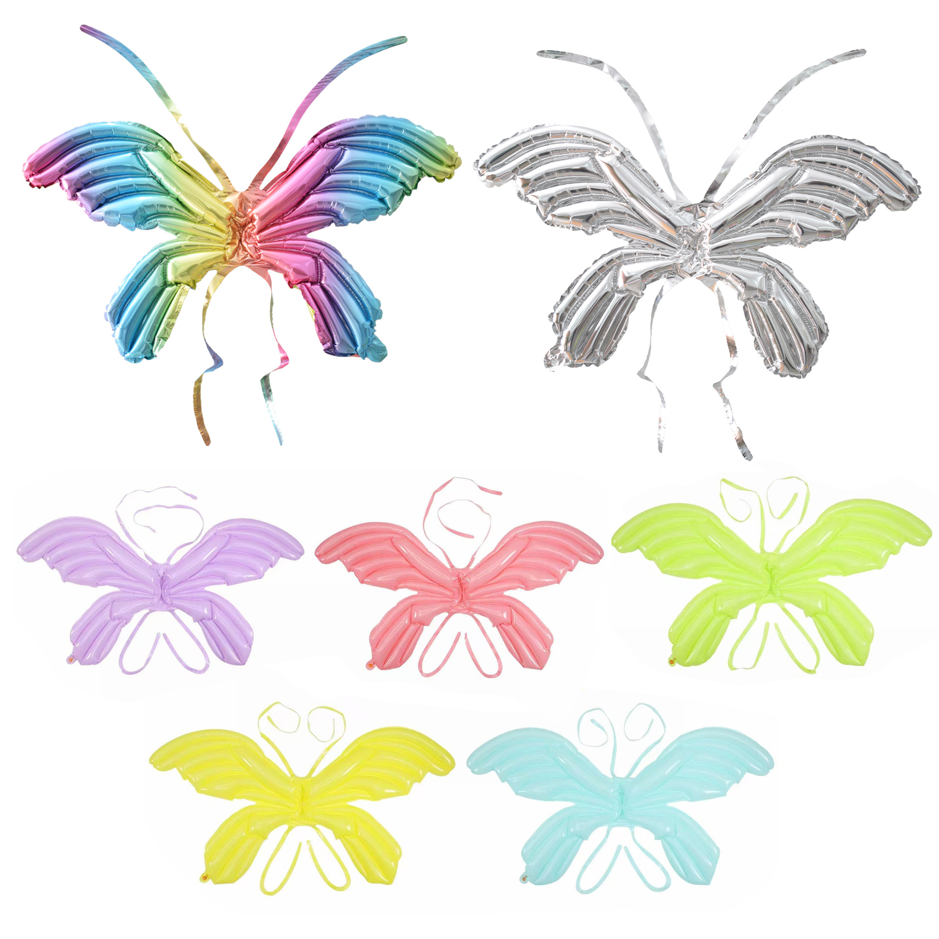 天使蝴蝶翅膀铝膜铝箔玩具气球婚庆主题生日派对装饰拍照地摊气球