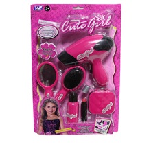 女孩彩妆 Beauty Hair Salon Kit with Toy Hairdryer Mirror套装