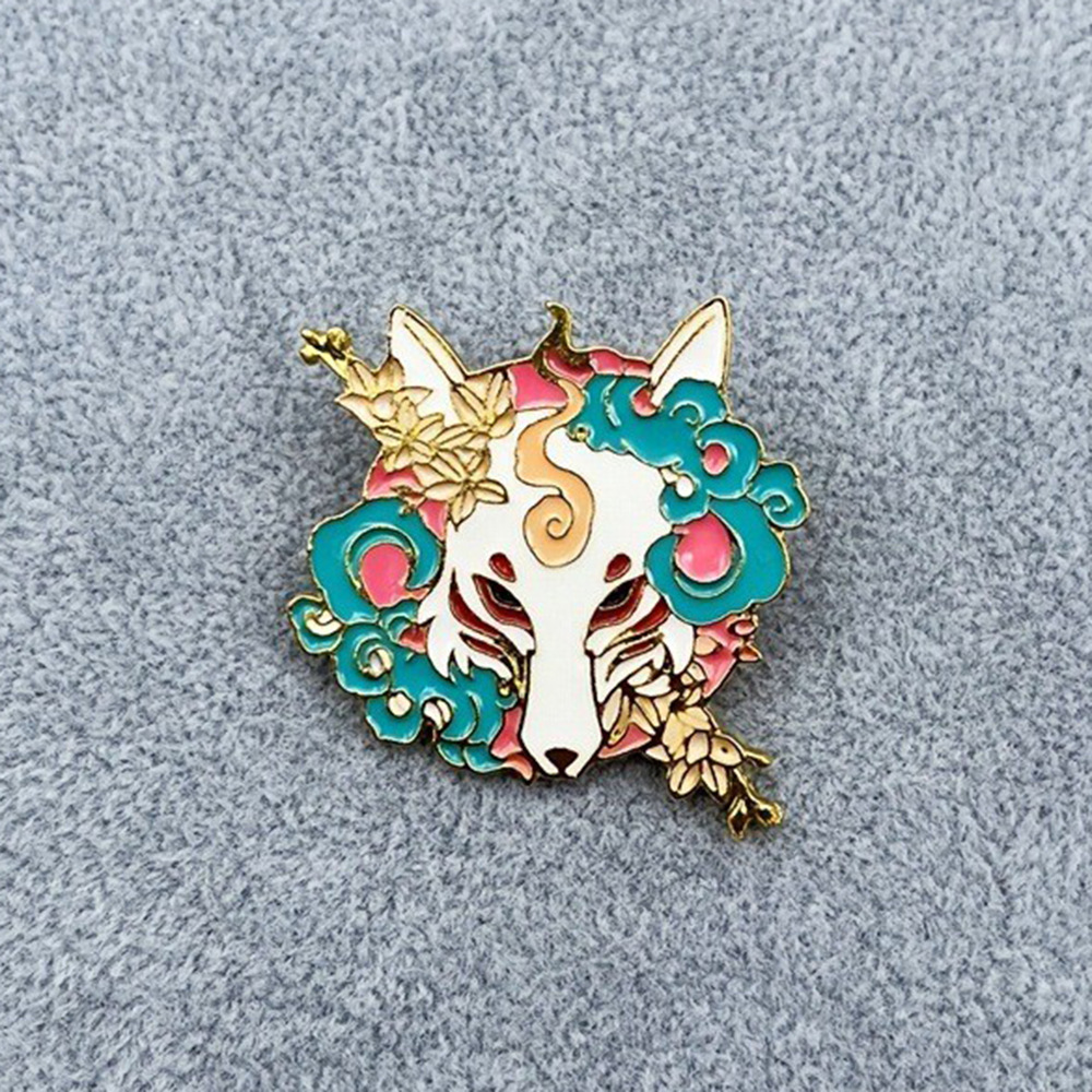 邦捷恐怖卡通动漫狐狸徽章胸针时尚衣帽别针胸针礼物饰品批发