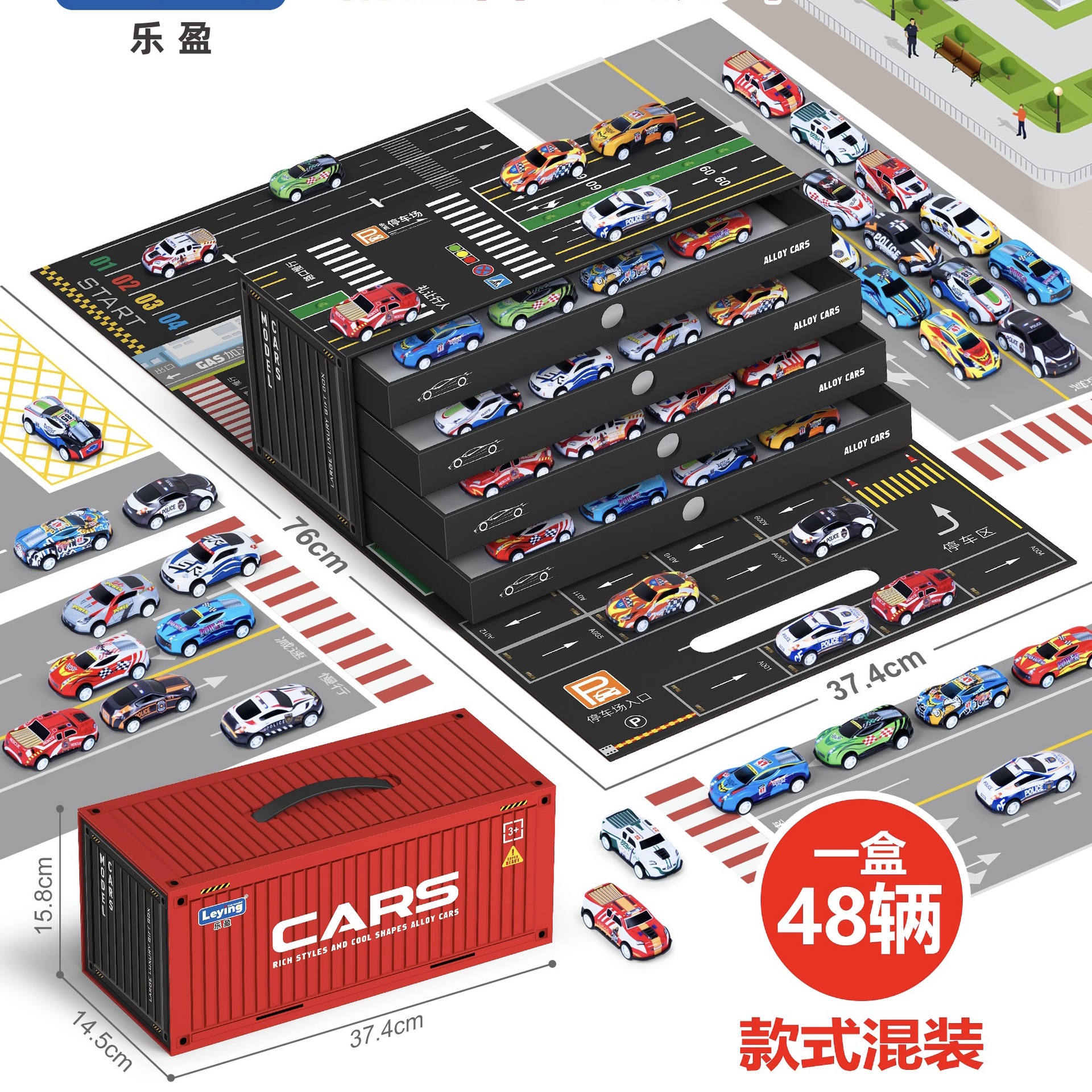 跨境热卖精品回力小合金车模高档货柜精美礼盒儿童玩具仿真小汽车