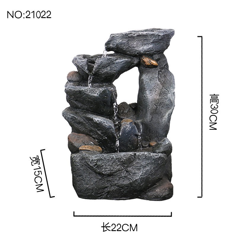 Creative Idyllic Rockery High Mountain Water Fountain Desktop Decoration