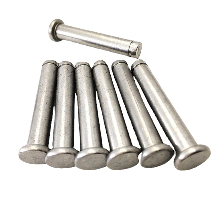 厂家供应不锈钢平头带槽销轴圆柱定位销来图来样插销销钉