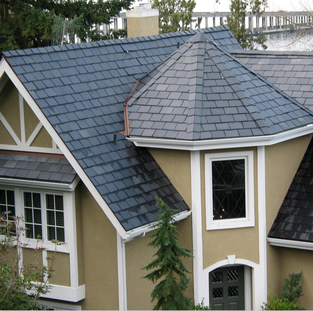 高档不褪色欧式屋顶板岩瓦板 青石板 别墅城堡房顶瓦片 40 x25cm