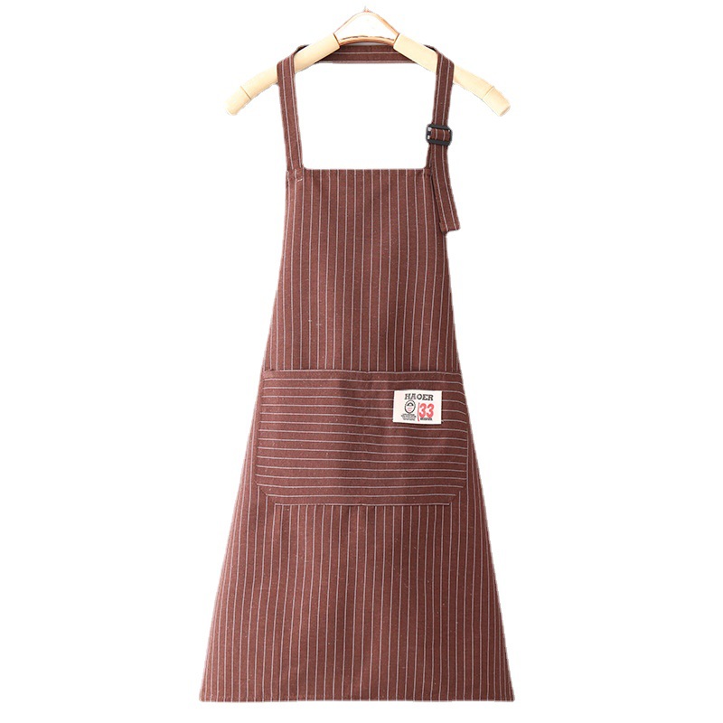 Apron Cotton Fashion Household Kitchen Adult Sleeveless Oil-Proof Apron Overalls Factory Wholesale Advertising Apron