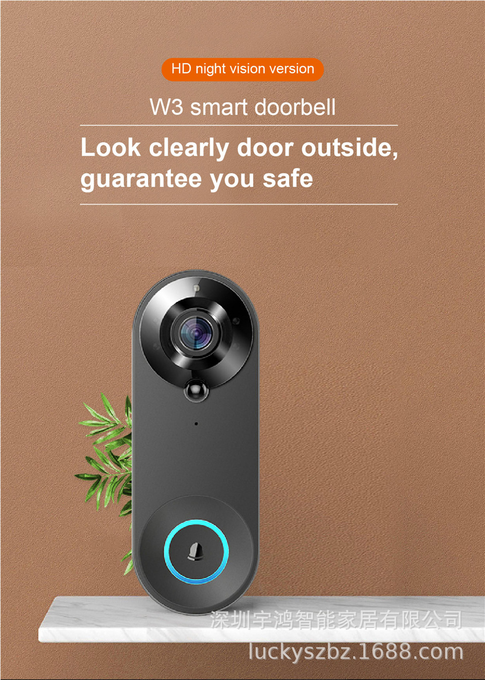 智能tuya涂鸦高清1080p无线家用监控视频语音对讲可视门铃-阿里巴巴