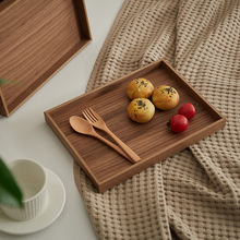 2023新款日式木质托盘披萨茶盘长方形家用蛋糕头水杯盘子木制