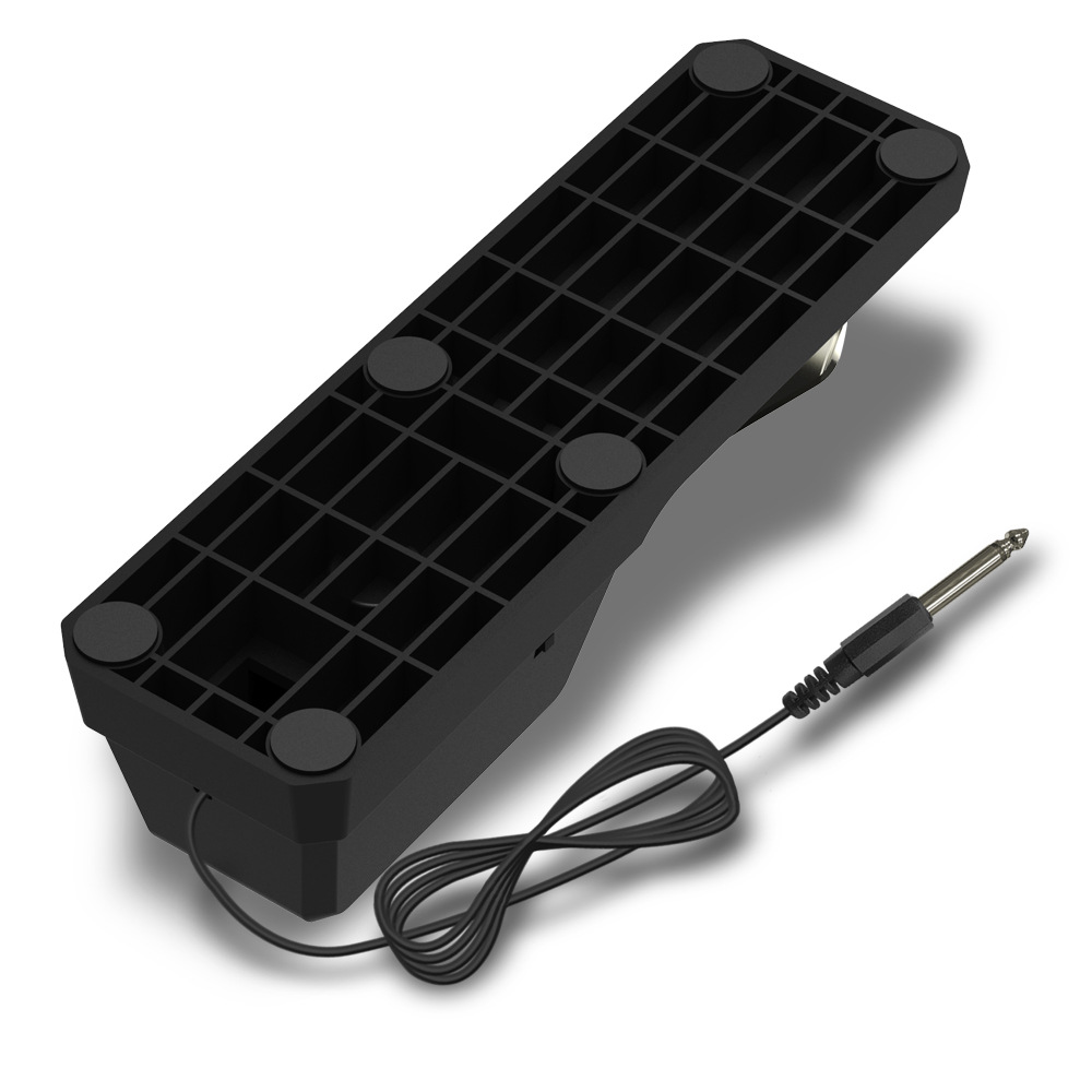 厂家钢琴延音踏板6.5圆形插口踩踏器辅助金属极性反转耐踩灵敏