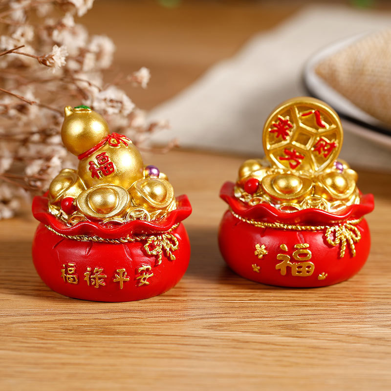 new gourd fu lu ping an ingot lucky bag decoration