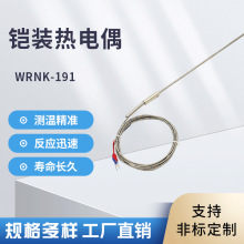 WRNK-191 K型铠装热电偶注塑机探针式可弯曲测温热电阻铠装热电阻