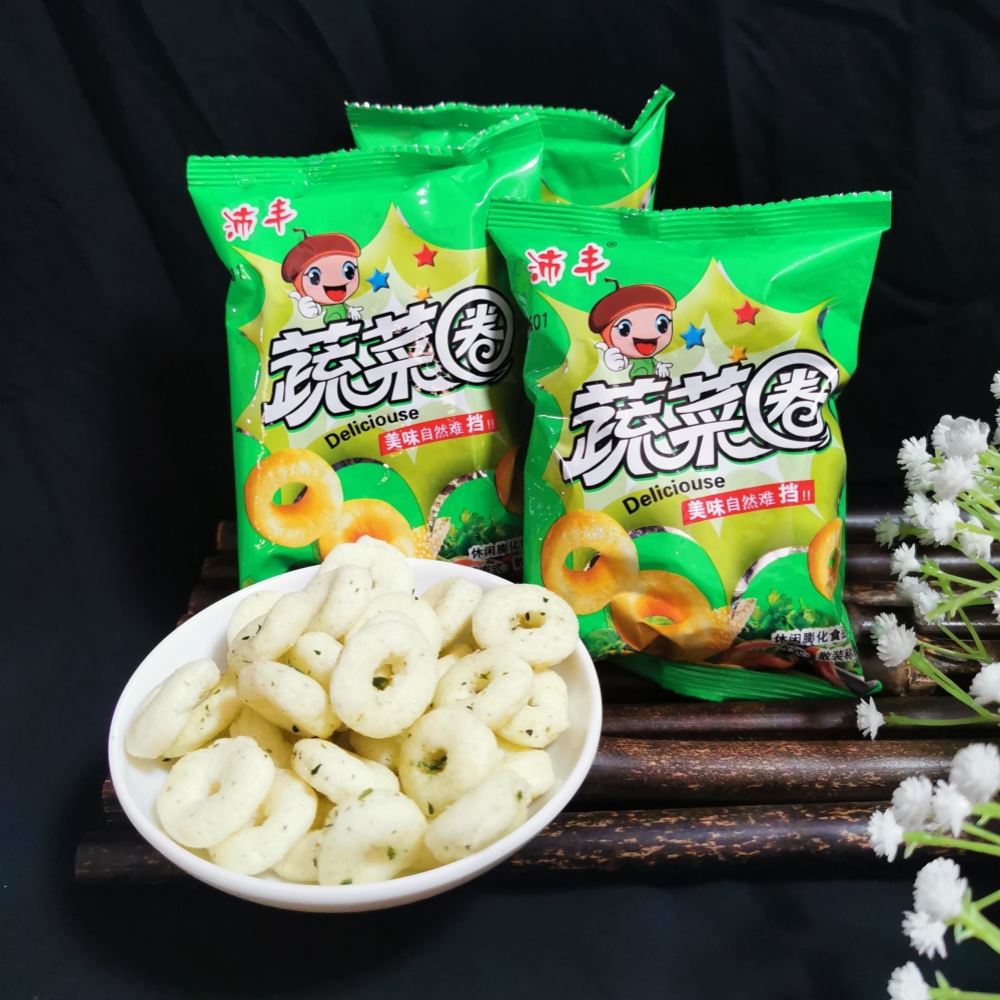 沛丰蔬菜圈零食膨化营养素食洋葱圈整箱办公室儿童休闲零食品小吃