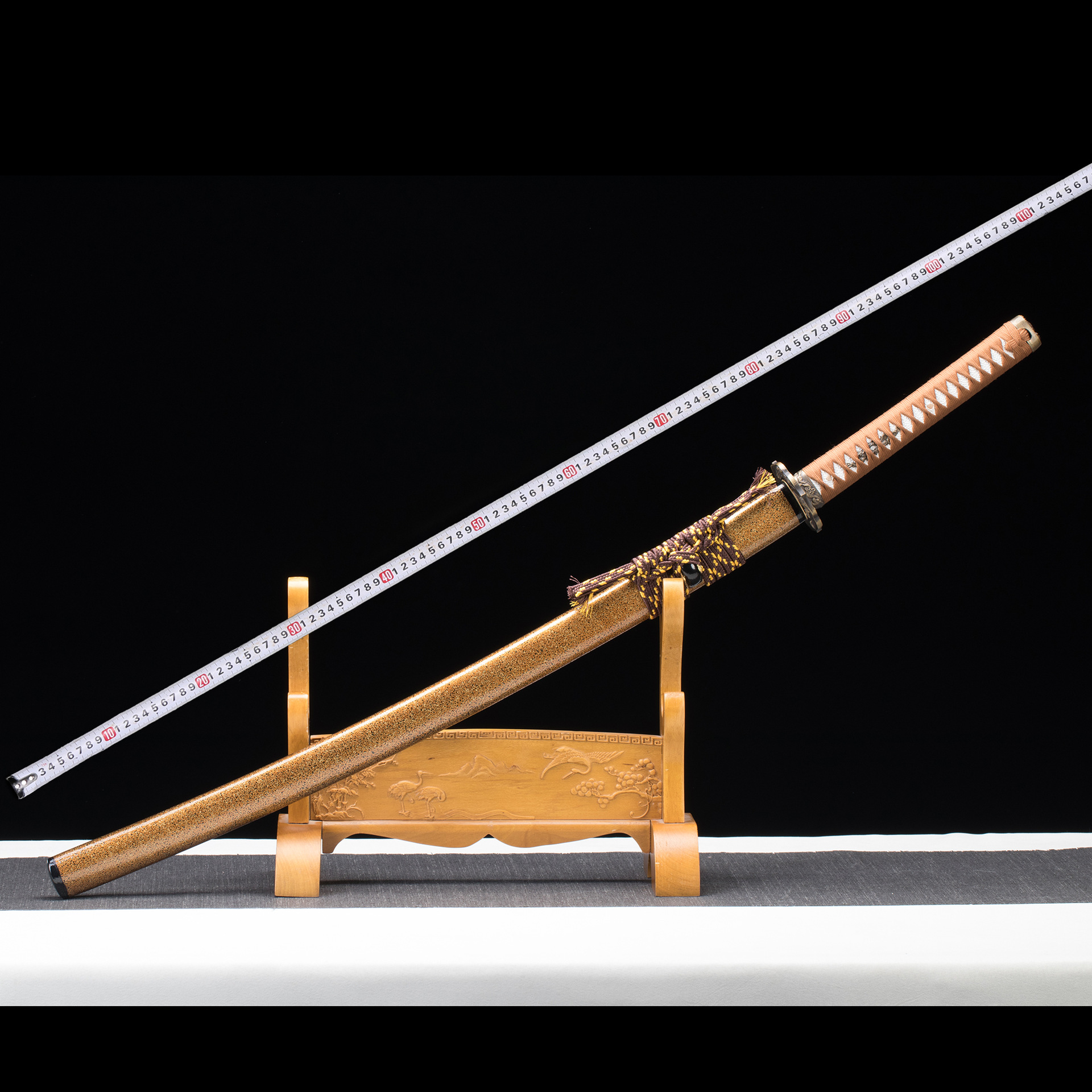 jy-17龙泉匠意刀剑t10覆土烧刃长款武士刃手工锻打冷兵器未开刃