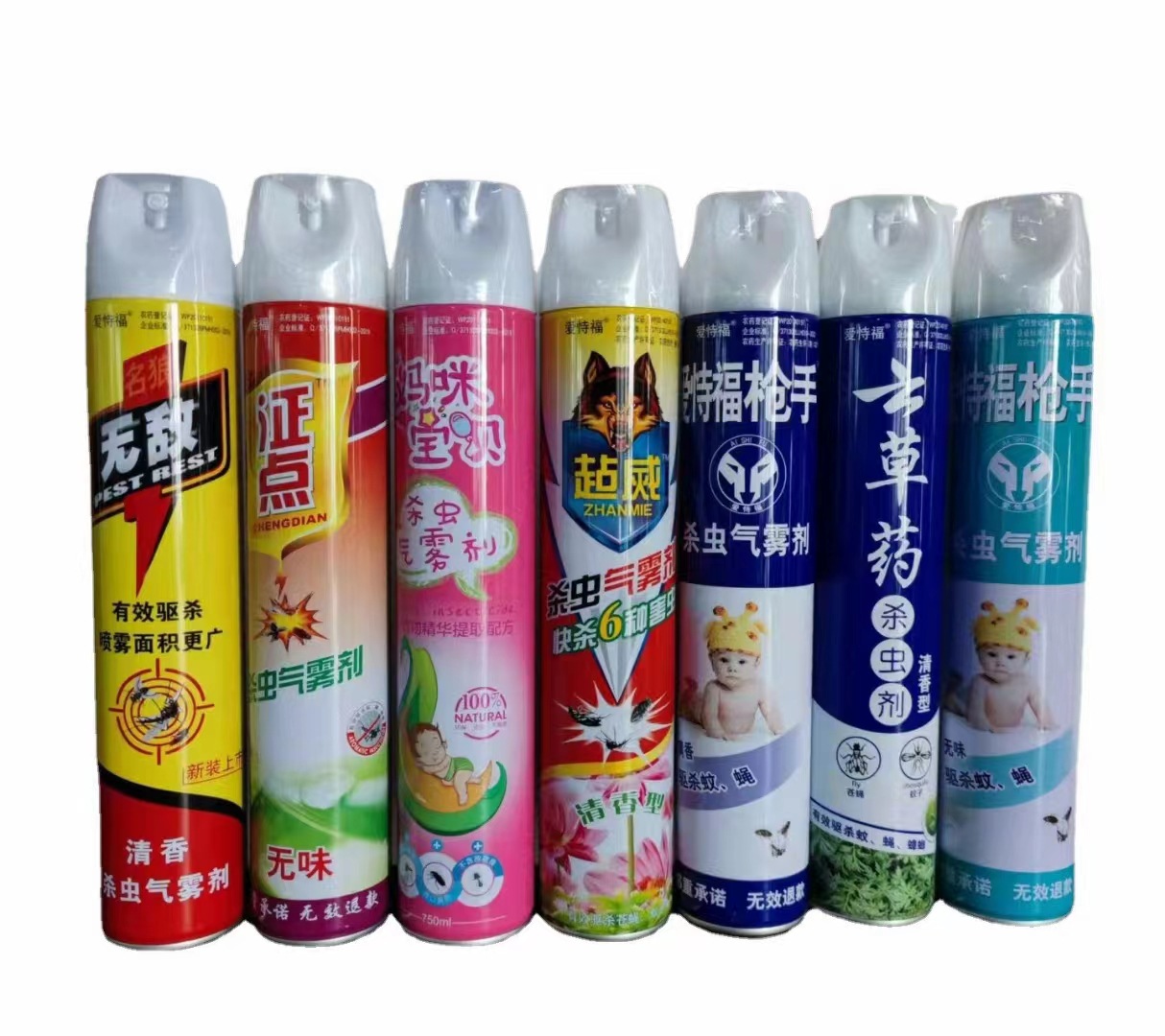 厂家批发750ml家用清香气雾剂灭害虫喷雾剂驱杀蚊子苍蝇蟑螂蚂蚁