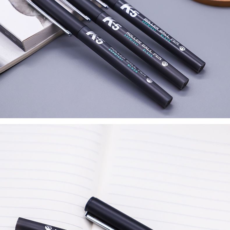 晨光优品直液式走珠笔k5速干中性笔黑色学生水笔办公全针管签字笔