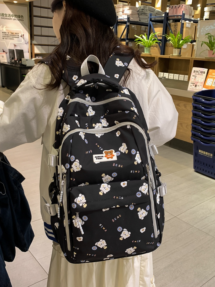 日系小清新书包女2024新款可爱小学生中学生高中生大学生减负背包