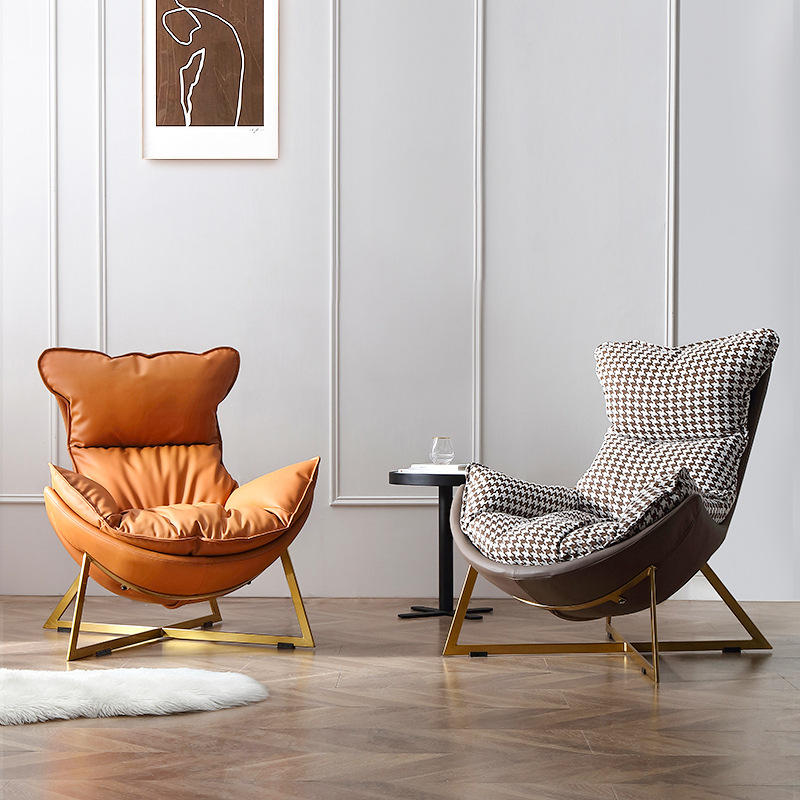 批发2022夏喜鸟木业意式极简风格单人椅北欧简约休闲椅轻奢洽谈椅设计