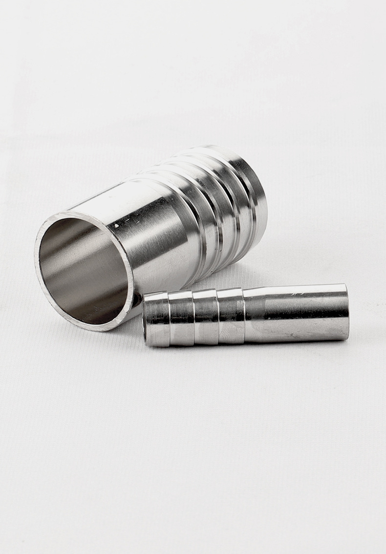 304/316l不锈钢焊接宝塔皮接软管接头皮管竹节卫生级内外镜面抛光