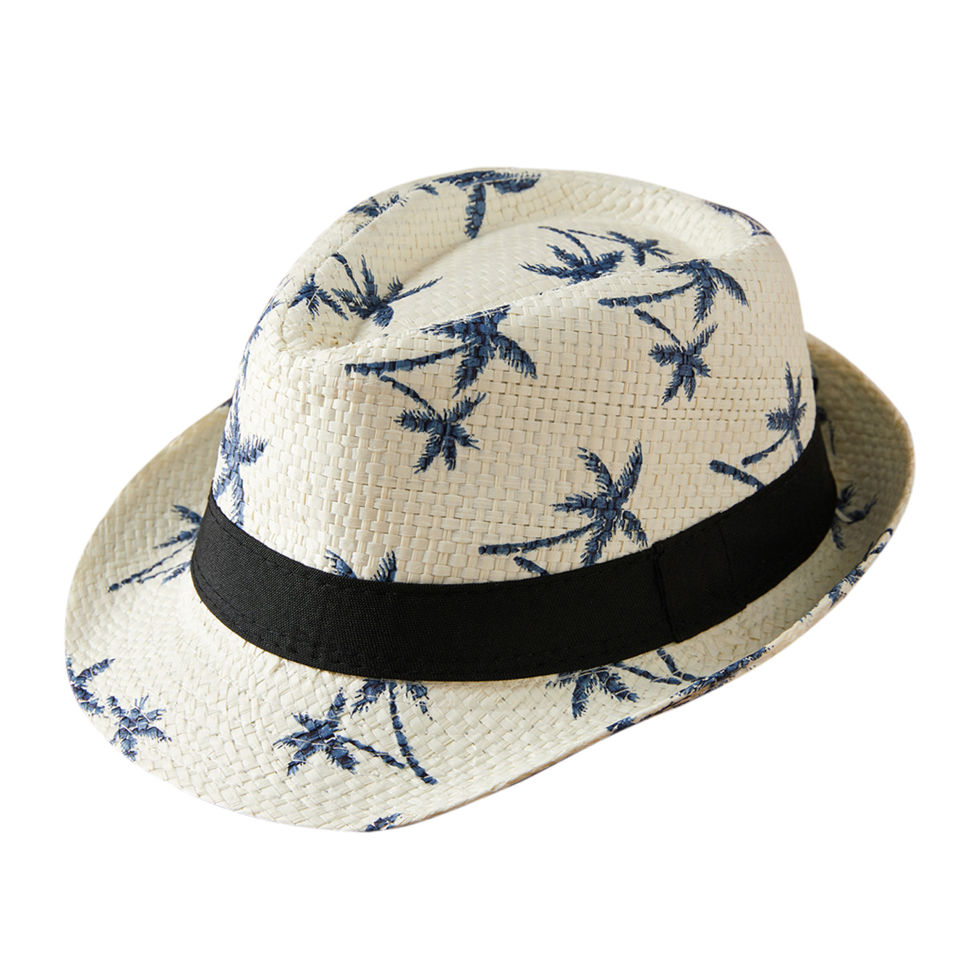 Children's Straw Hat Summer Sun Protection Boys Beach Hat Parent-Child Hat British Parent-Child Adult Children Travel Fedora Hat Top Hat