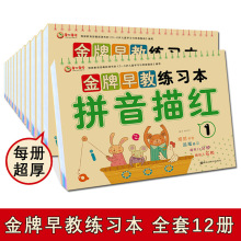 幼小衔接早教练习12册口算心算幼儿园学前汉字拼音数字描红本