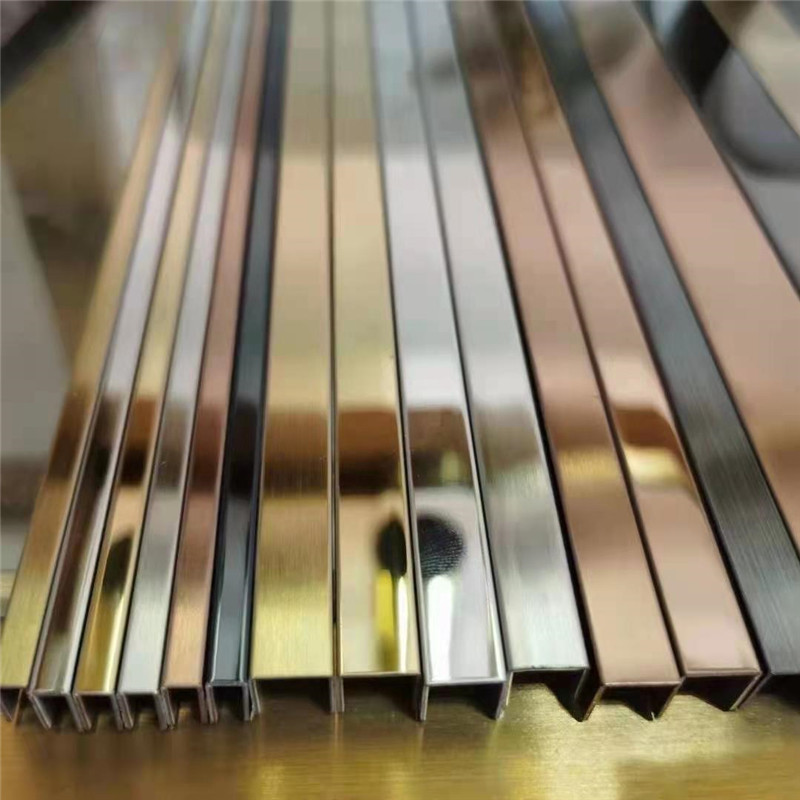 不锈钢板折边l型u型激光切割304多角度剪折板水槽玻璃槽8k镜面板