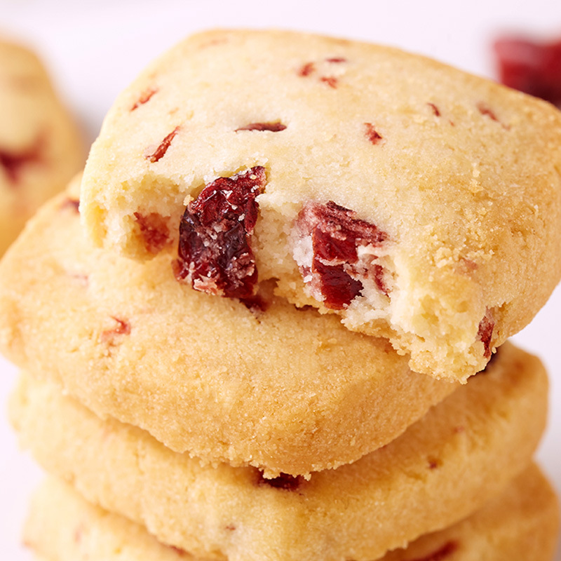 比比赞蔓越莓曲奇饼干网红零食小吃爆款休闲食品散装多口味小包装