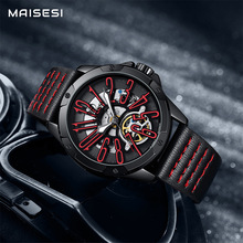 迈瑟司MAISESI大数字潮款时尚个性背透全自动机械手表防水手表