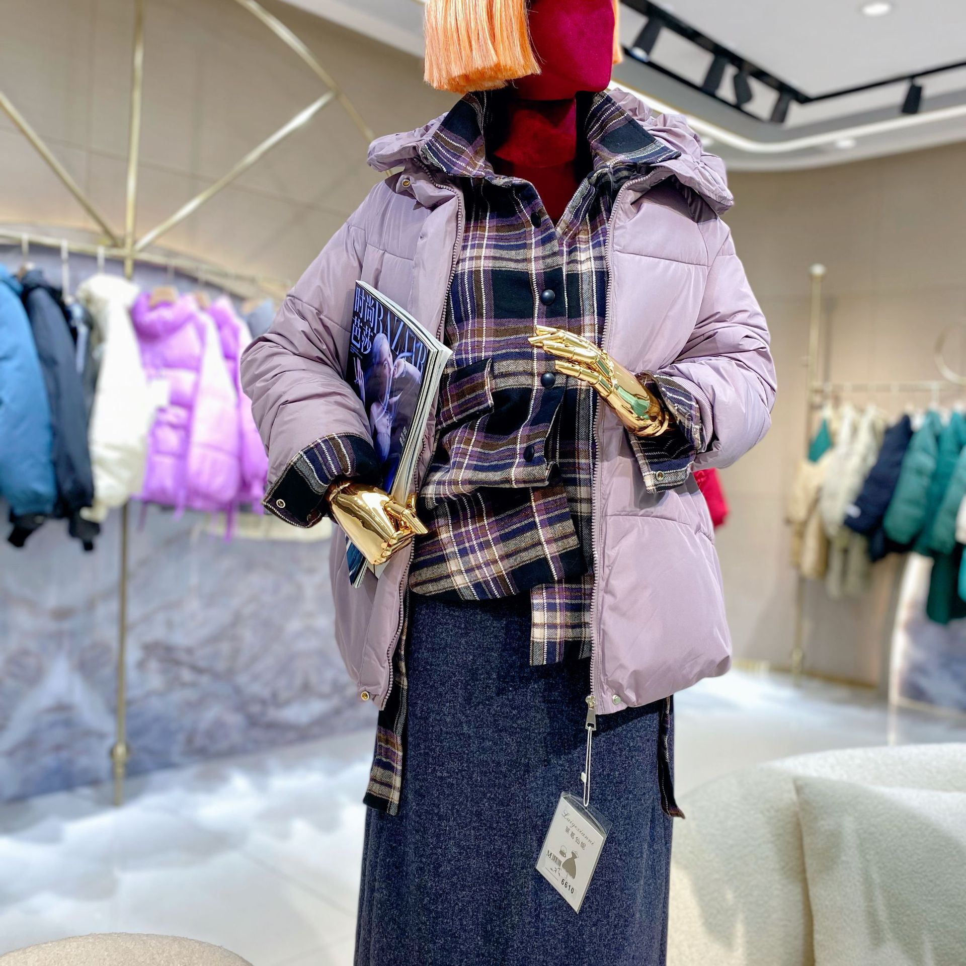 雅丽棉服2021冬款清仓品牌女装折扣上海市静安区晓夏服装店批发