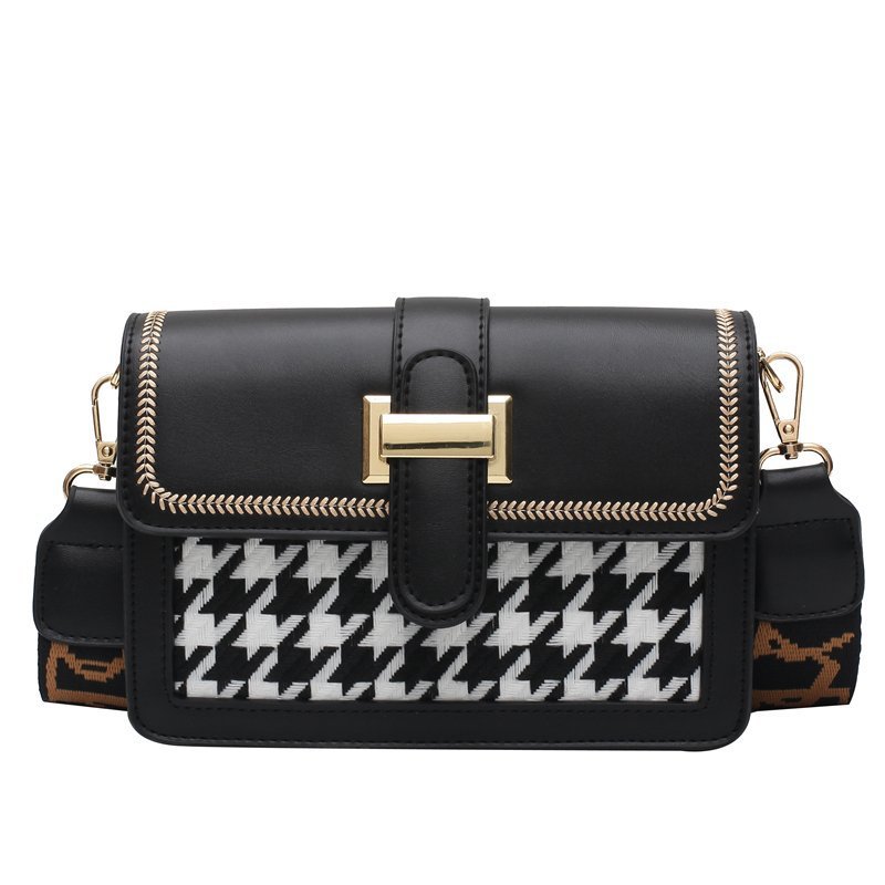 2023 Popular Women's Bags New Fashion Trendy Houndstooth Small Square Bag Western Style Leisure All-Match Shoulder Messenger Bag