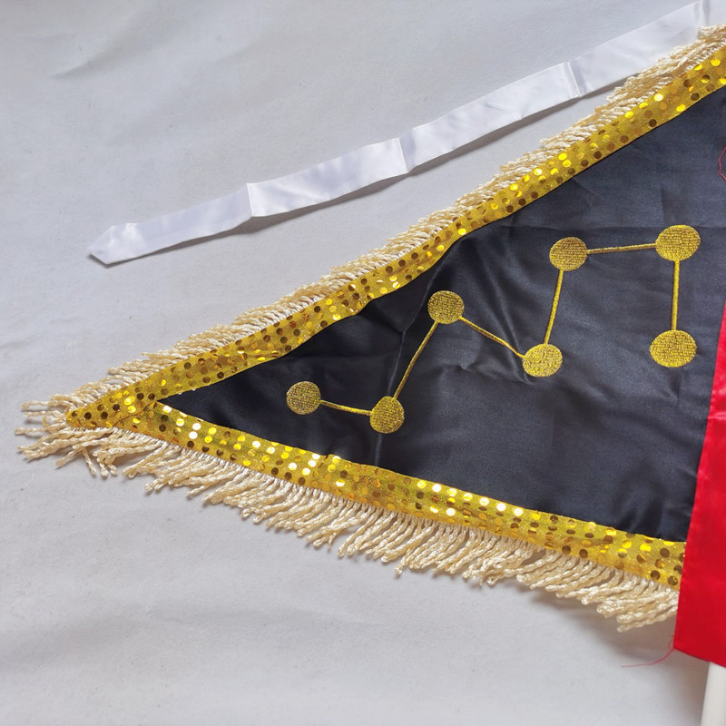 道教法器道家用品双面刺绣金龙七星旗令旗法旗金龙旗法器架旗大号