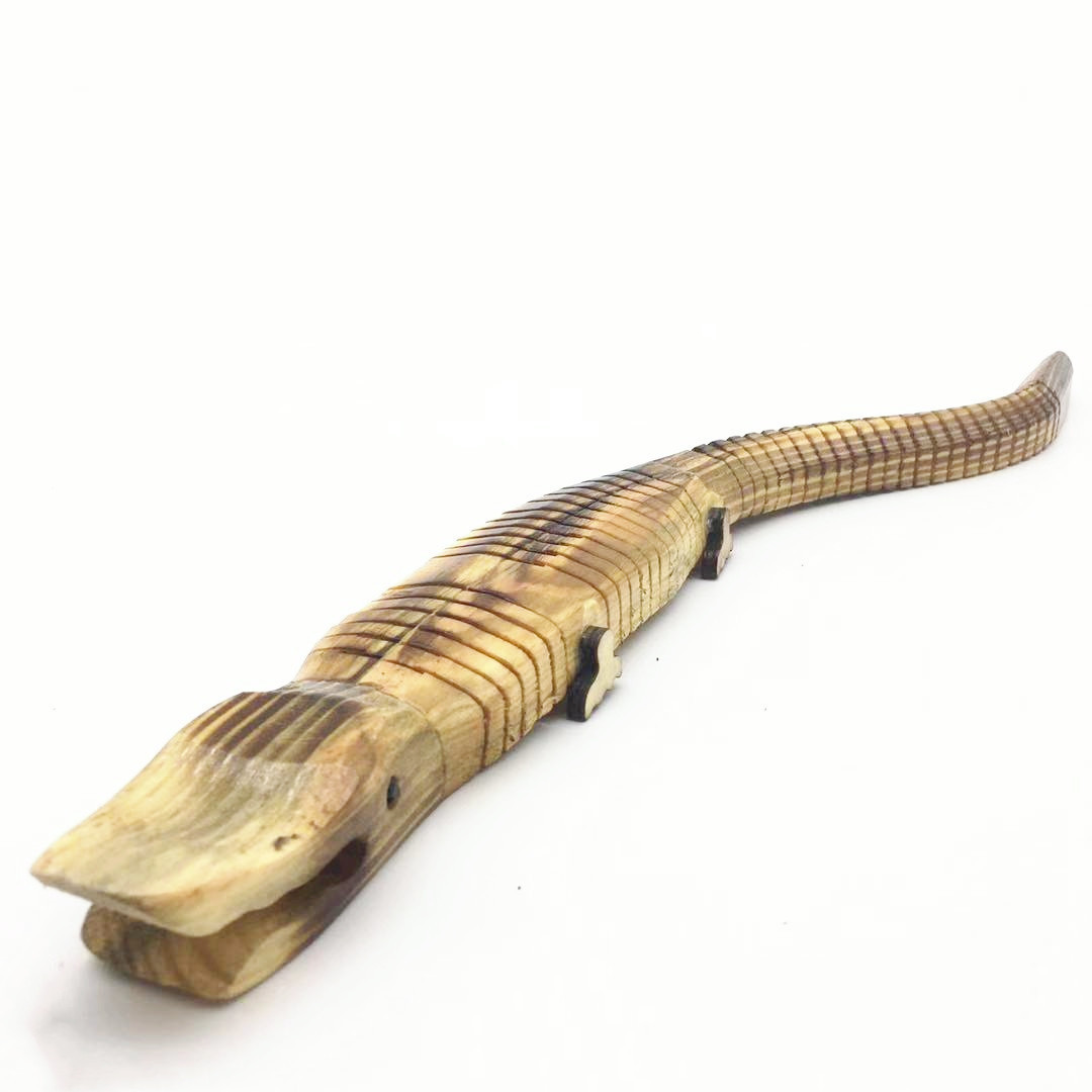 厂家直供60cm鳄鱼 木质儿童玩具 动物模型 木质工艺品 木质摆件