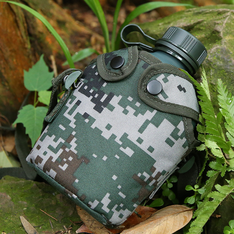 迷彩水壶户外行军壶便捷军训水壶用10水壶铝杯军营单兵水壶批发