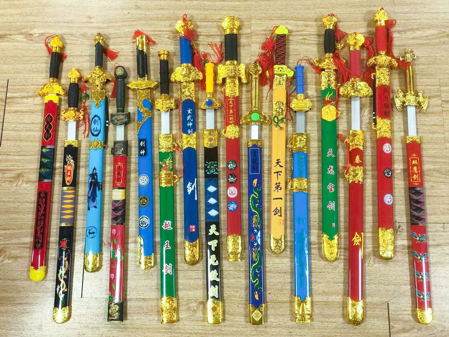 木质青龙剑 儿童玩具仿真兵器模型无杀伤力儿童玩具木质工艺品