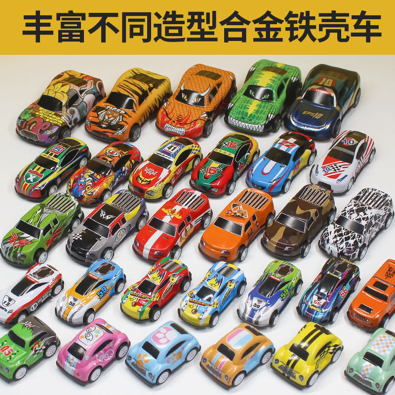 合金回力车套装批发男孩女孩礼物迷你小赛车模型抖音直播迷你车