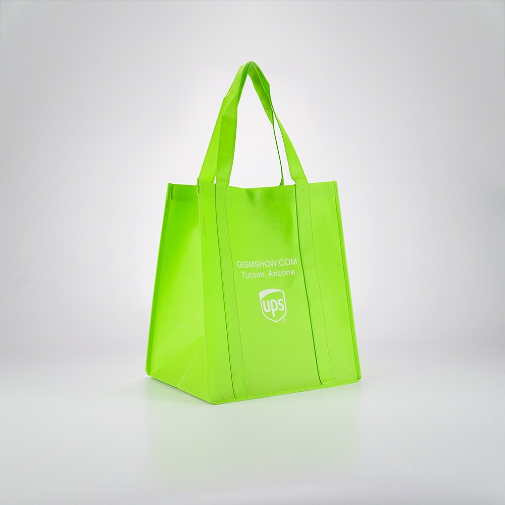 绿色手提袋结实耐用无纺布学生加厚通勤包装手提袋logo印刷定制