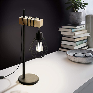 跨境专供美式工业风复古照明台灯餐厅酒吧铁艺水管创意小铁人台灯