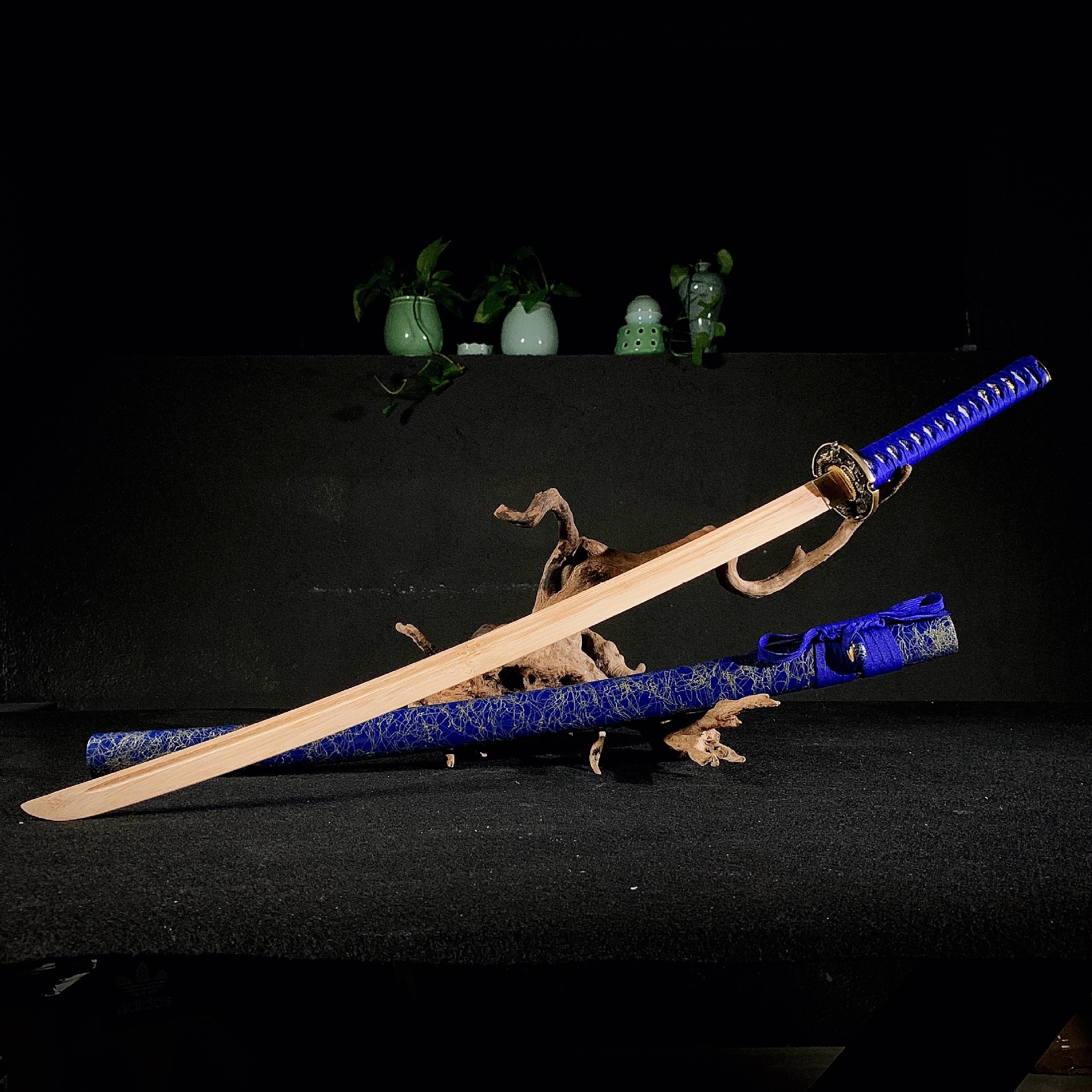 居合道木刀剑道日式武士刃武术练习竹刀带鞘收刀训练表演拔刀斩