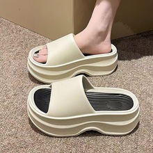 新款拖鞋女防滑EVA增高超厚底居家时尚超软踩屎感一字拖夏内外穿