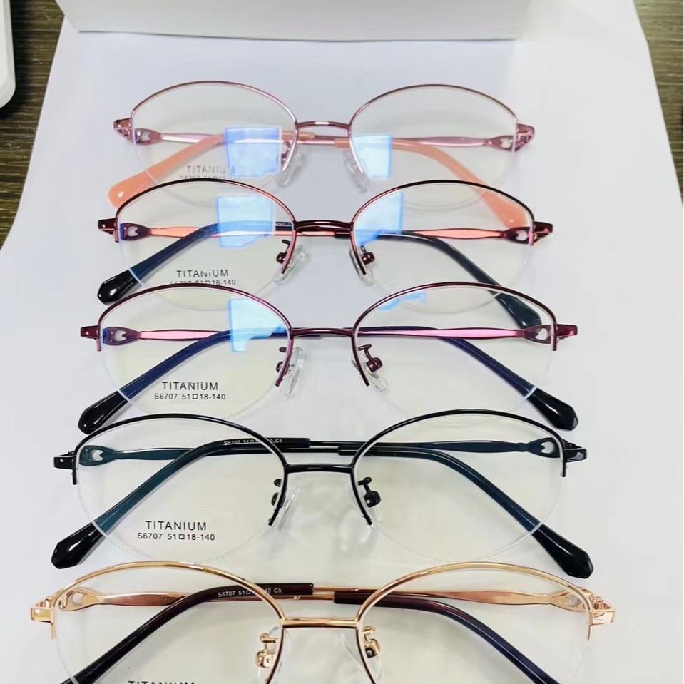 精工保时捷眼镜架女款商务架半框全框拉丝光学眼镜框金属纯钛镜架