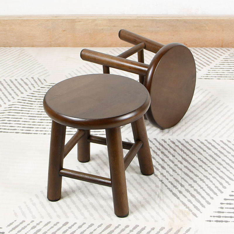 圆木凳实木小圆原木家用凳子橡木简约矮凳儿童现代换鞋凳整装批发