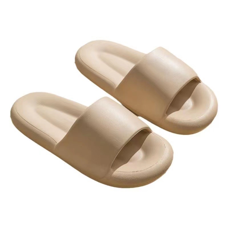 Women's Slippers with Shit Feeling Summer Home Non-Slip Bathroom Bath Couple Thick Bottom Home Shoes Men's Sandals Summer Simplicity