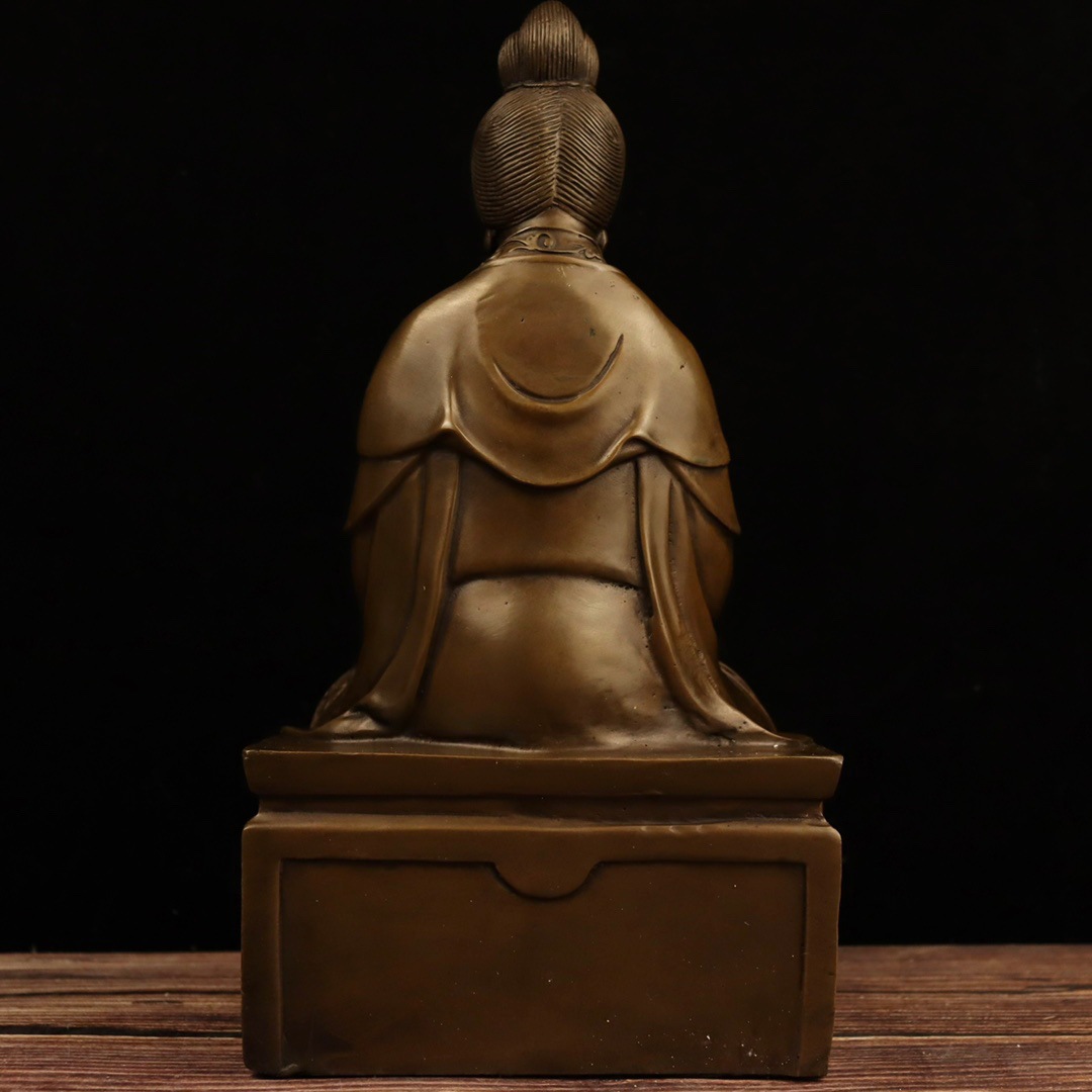 碧霞元君摆件纯铜泰山娘娘泰山奶奶铜像泰山圣母佛像家用供养神像