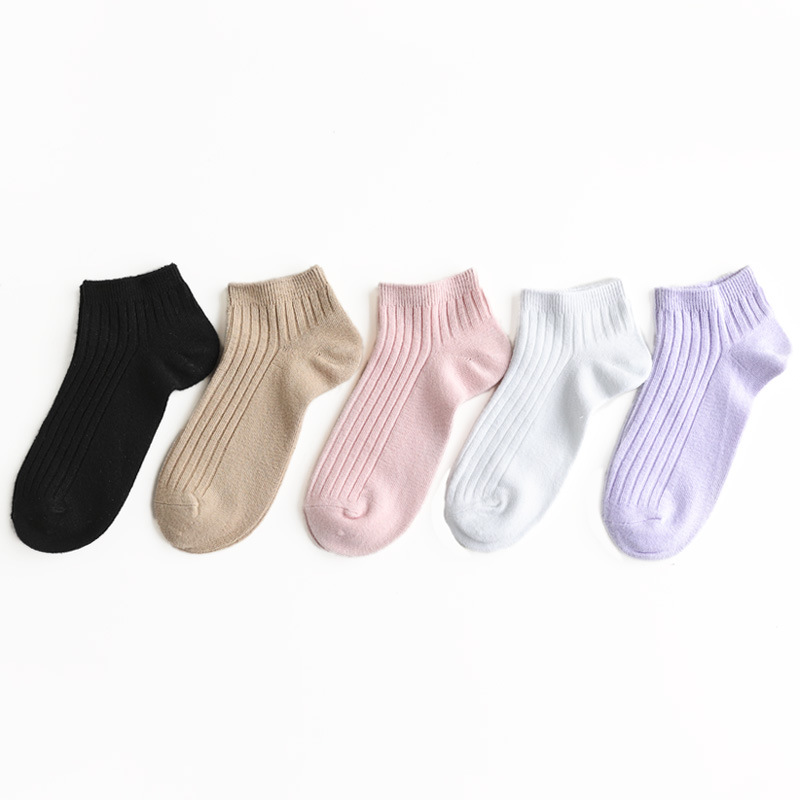 Tight Pairs of Knitted Socks for Women Wholesale Stall Pure Cotton Socks Socks for Women and Students White Athletic Socks