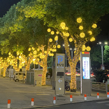 led藤球灯户外防雨防水太阳能景观挂树圆球灯彩灯低压小灯串亮化