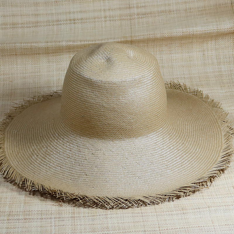 s2日本进口五分纸草手编草帽帽胚编织帽子材料草帽diy装饰配件
