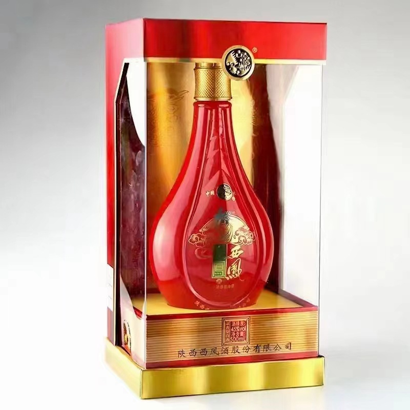 白酒 西凤酒 西凤华凤 45度浓香型白酒 红色 婚宴喜庆 送礼-阿里巴巴