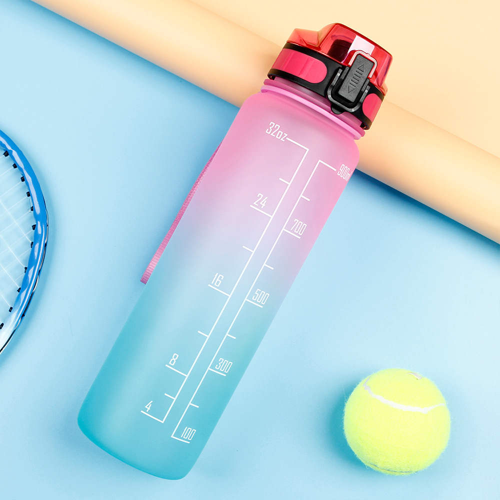For 32Oz Amazon Bounce Cover Gradient Color Plastic Water Bottle 1000ml Tritan Material Sports Cup